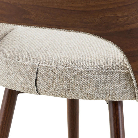Vienna Walnut & Light Taupe Dining Chair, Set of 4, 6 or 8