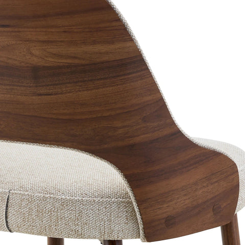 Vienna Walnut & Light Taupe Dining Chair, Set of 4, 6 or 8