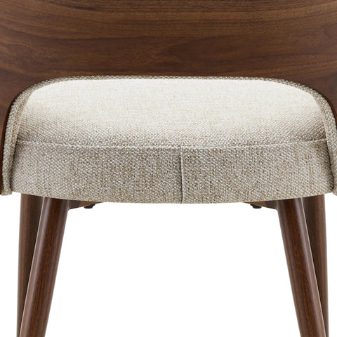 Vienna Walnut & Light Taupe Dining Chair, Set of 4, 6 or 8
