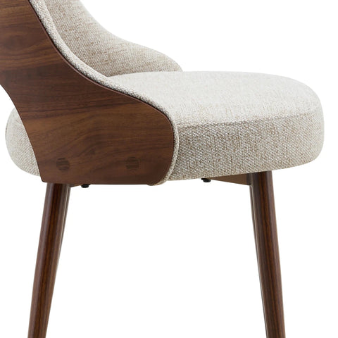Vienna Walnut & Light Taupe Dining Chair, Set of 4, 6 or 8