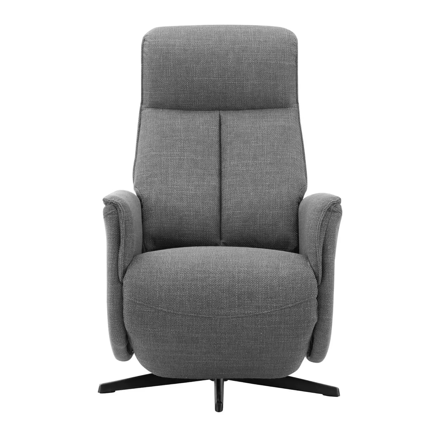 Vincenzo Charcoal Grey Fabric Swivel Power Recliner Chair - Pendle Village Furniture