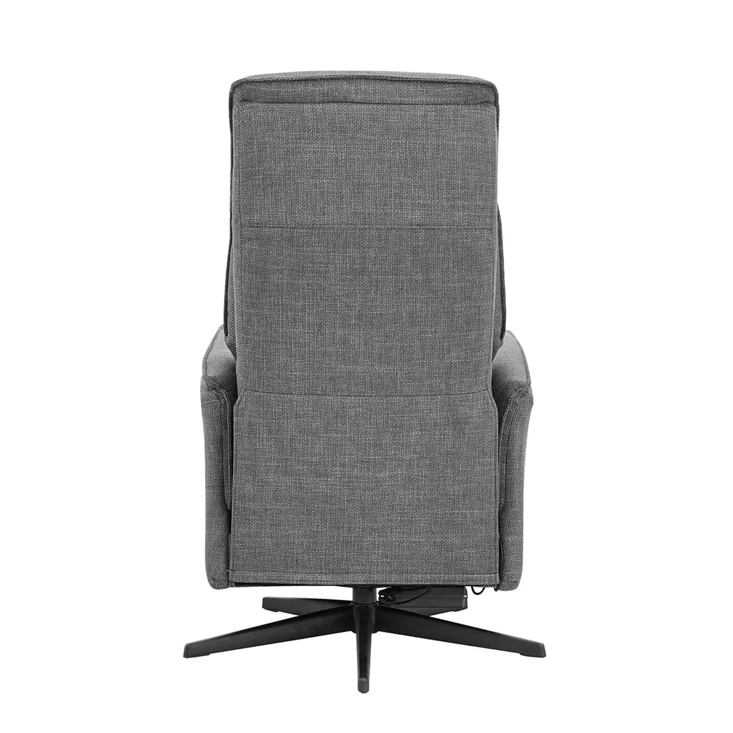 Vincenzo Charcoal Grey Fabric Swivel Power Recliner Chair - Pendle Village Furniture