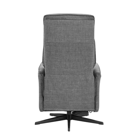 Vincenzo Charcoal Grey Fabric Swivel Power Recliner Chair - Pendle Village Furniture