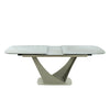 Vita 180-240cm Ceramic Dining Table in Pearl White