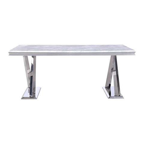 Vittoria Grey 1.8M Marble Dining Table