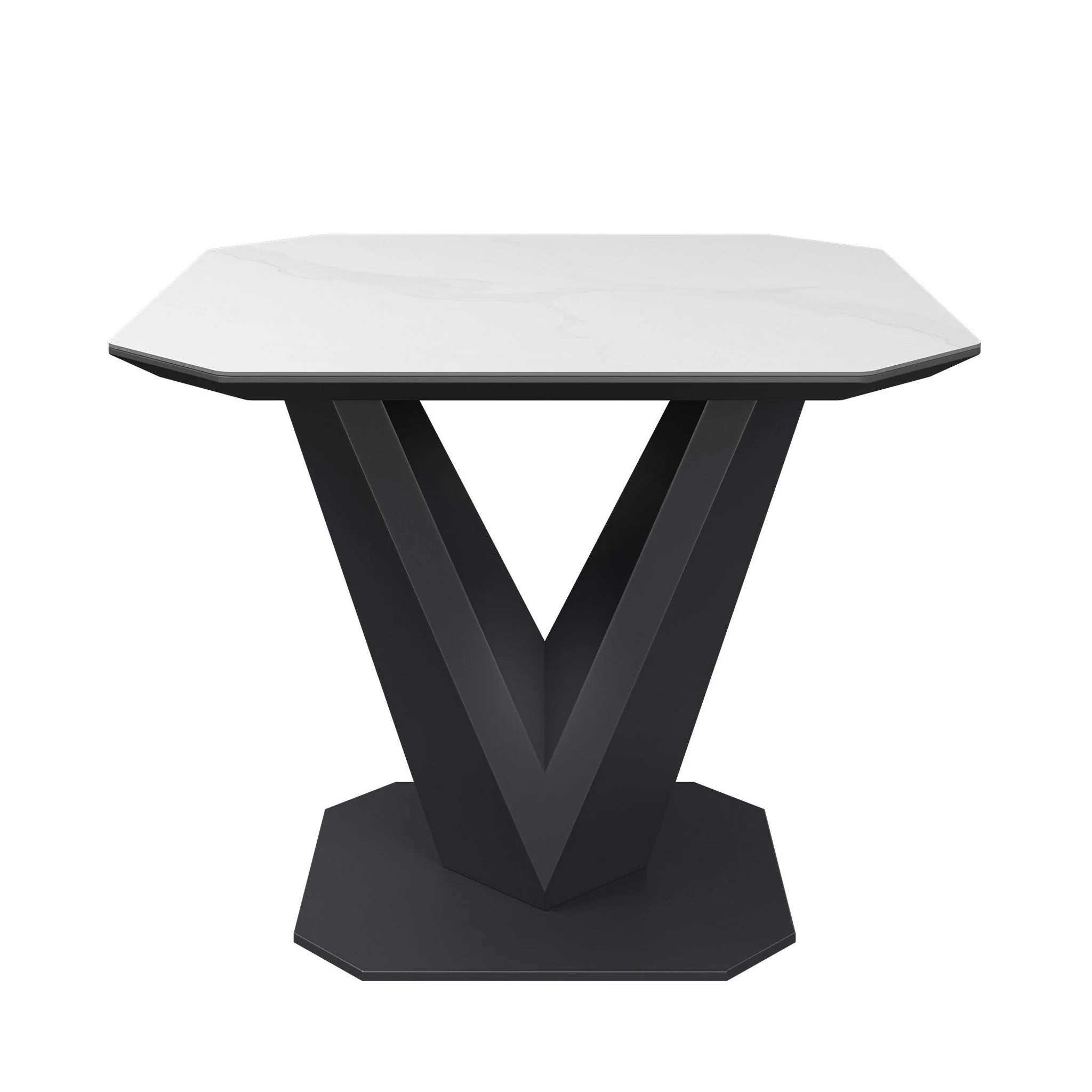 Merlin Matte White Ceramic Side Table. Matching Furniture available-Table-Design-Image