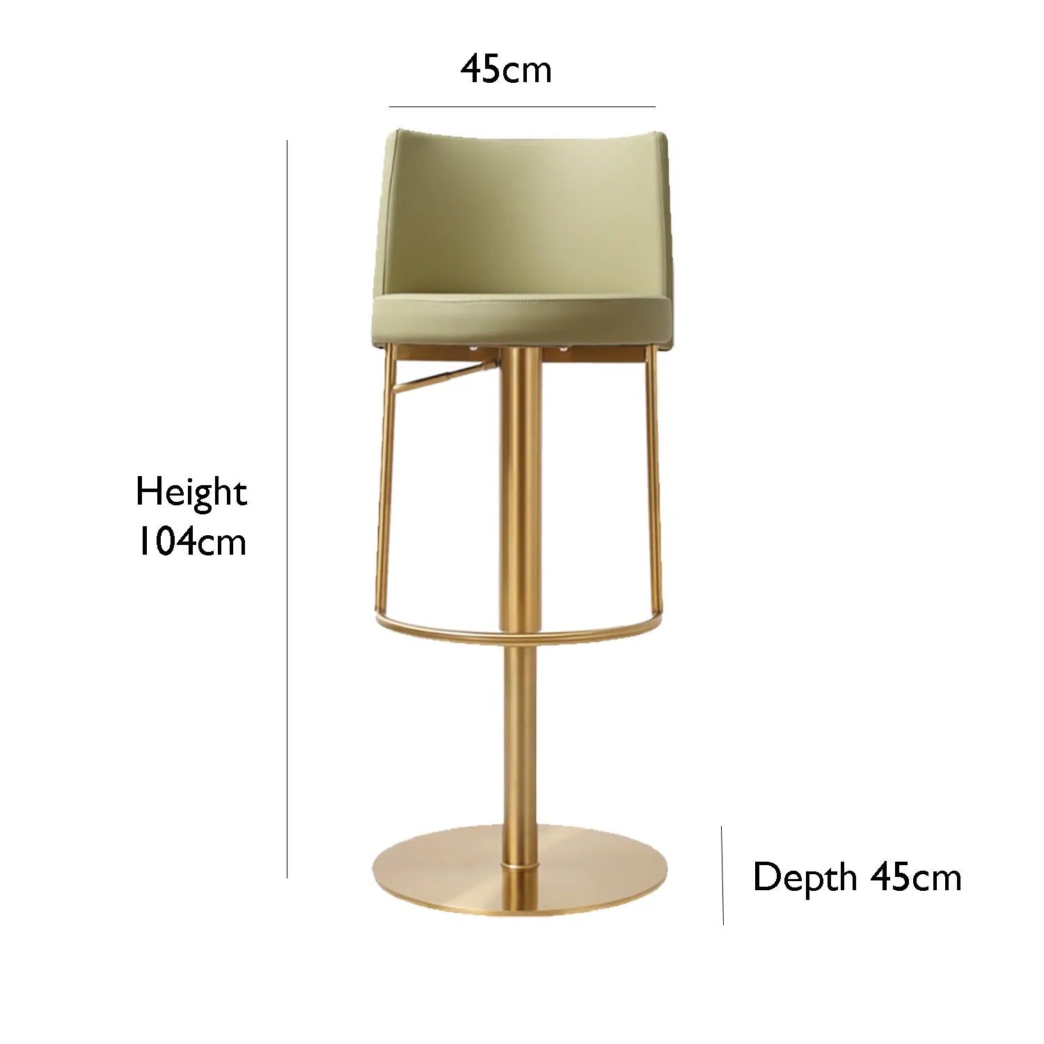 Vogue Gold Pistachio Fusion Barstool - Set of 2
