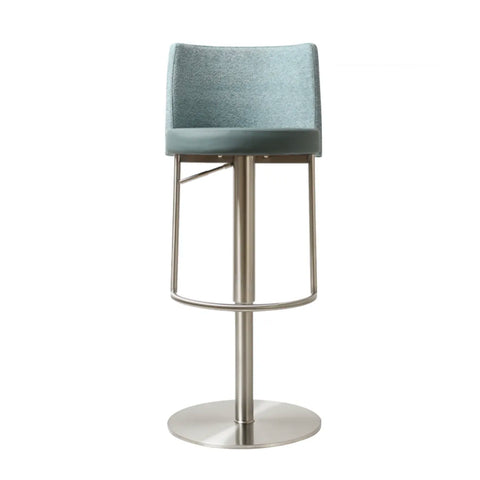 Vogue Stainless Steel Teal Barstool - Set of 2