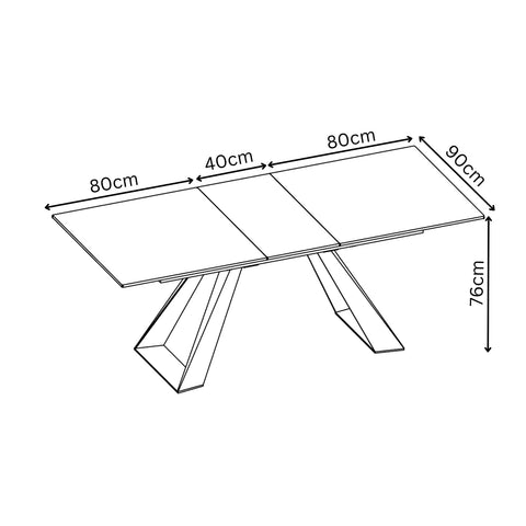 Vortex Grey Gloss Ceramic Extending Dining Table with Athens Chairs Set - Pendle Village Furniture