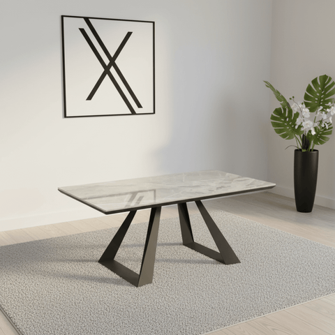 Vortex High Gloss Light Grey Ceramic Coffee Table