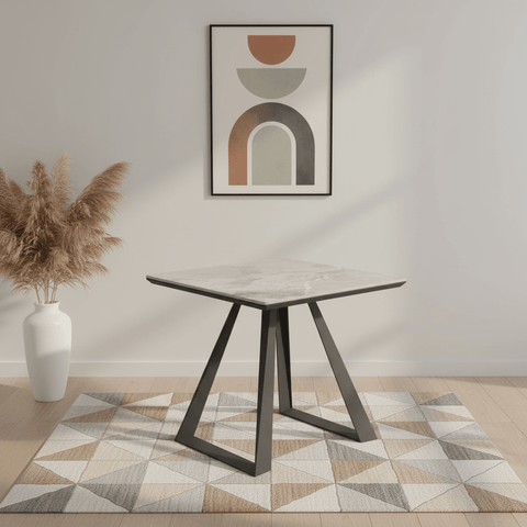 Vortex High Gloss Grey Ceramic Side Table