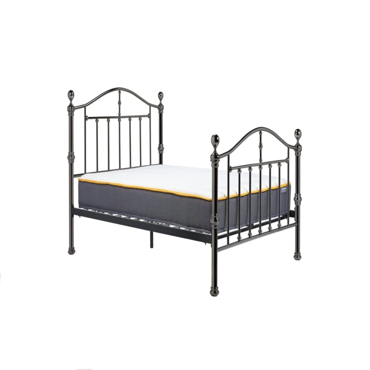 Bed frame supporting comfortable mattress placement.