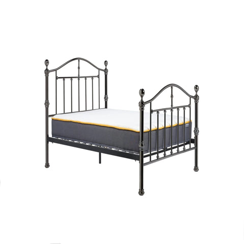 Bed frame supporting comfortable mattress placement.