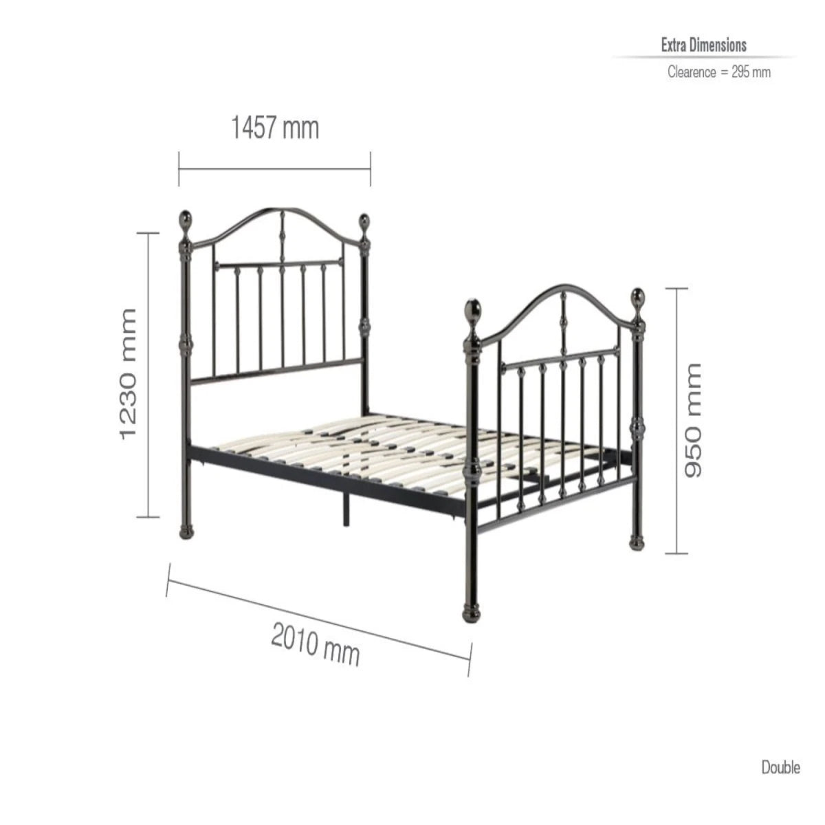 Frame dimensions designed for modern bedrooms.