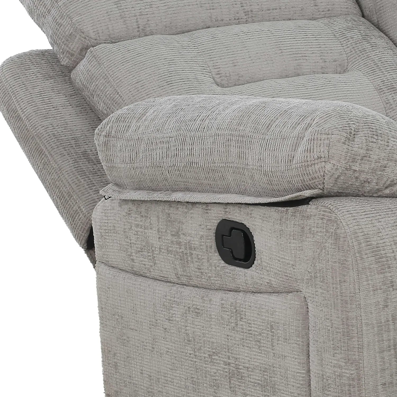 Close Up of Compact Side View of Wakefield 2 Seater Recliner Sofa