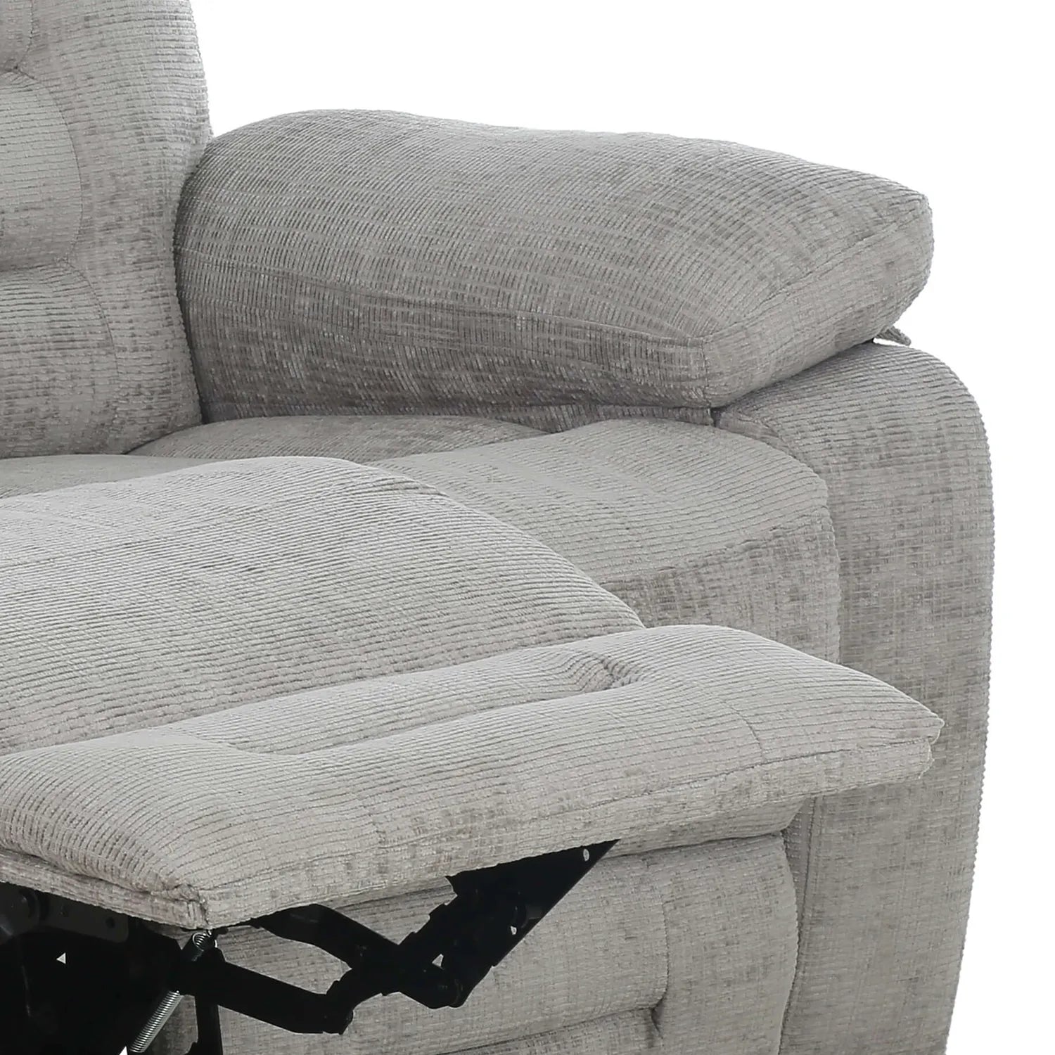 Close Up Wakefield 2 Seater Recliner Sofa in Grey Fabric
