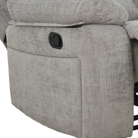 Side Arm Details of Wakefield Grey Fabric 2 Seater Manual Recliner Sofa