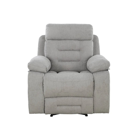 Wakefield Grey Fabric Manual Recliner Armchair – Front View