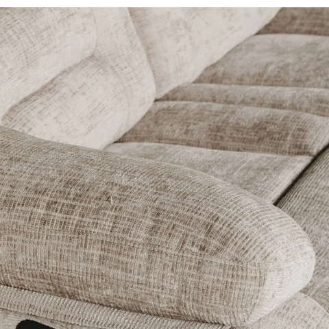 Side Profile Showing Padded Armrests of Wakefield Recliner sofa