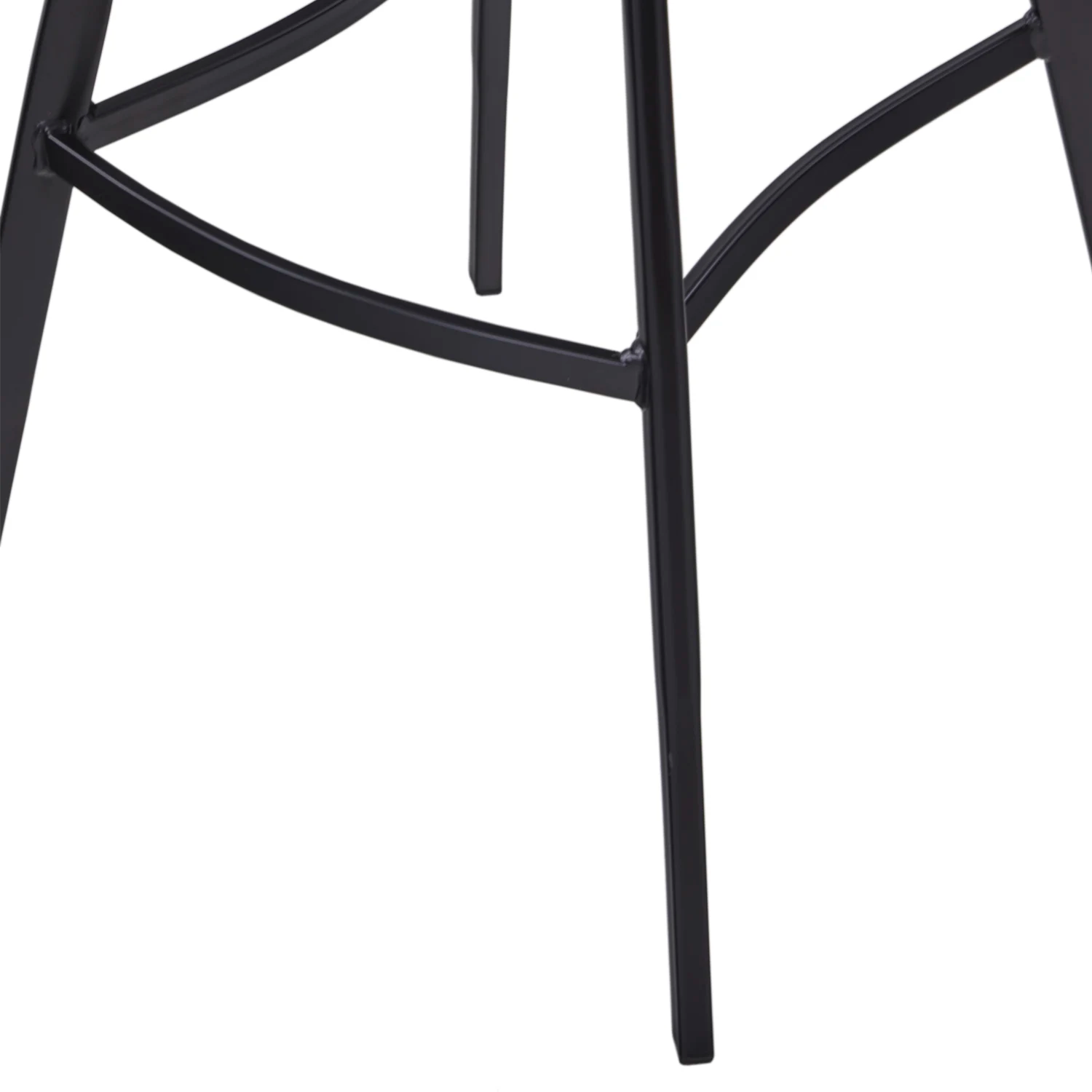 Walker Pair of Light Grey Faux Leather Bar Stools - Black Legs 