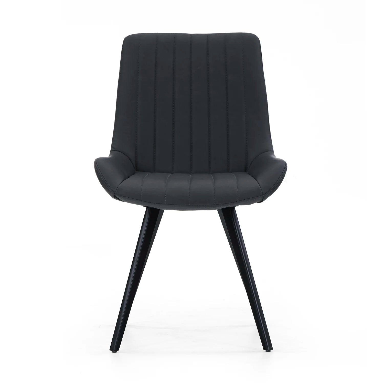 Walker Set of 4 Faux Leather Dining Chairs - Dark Blue Dining Chair 