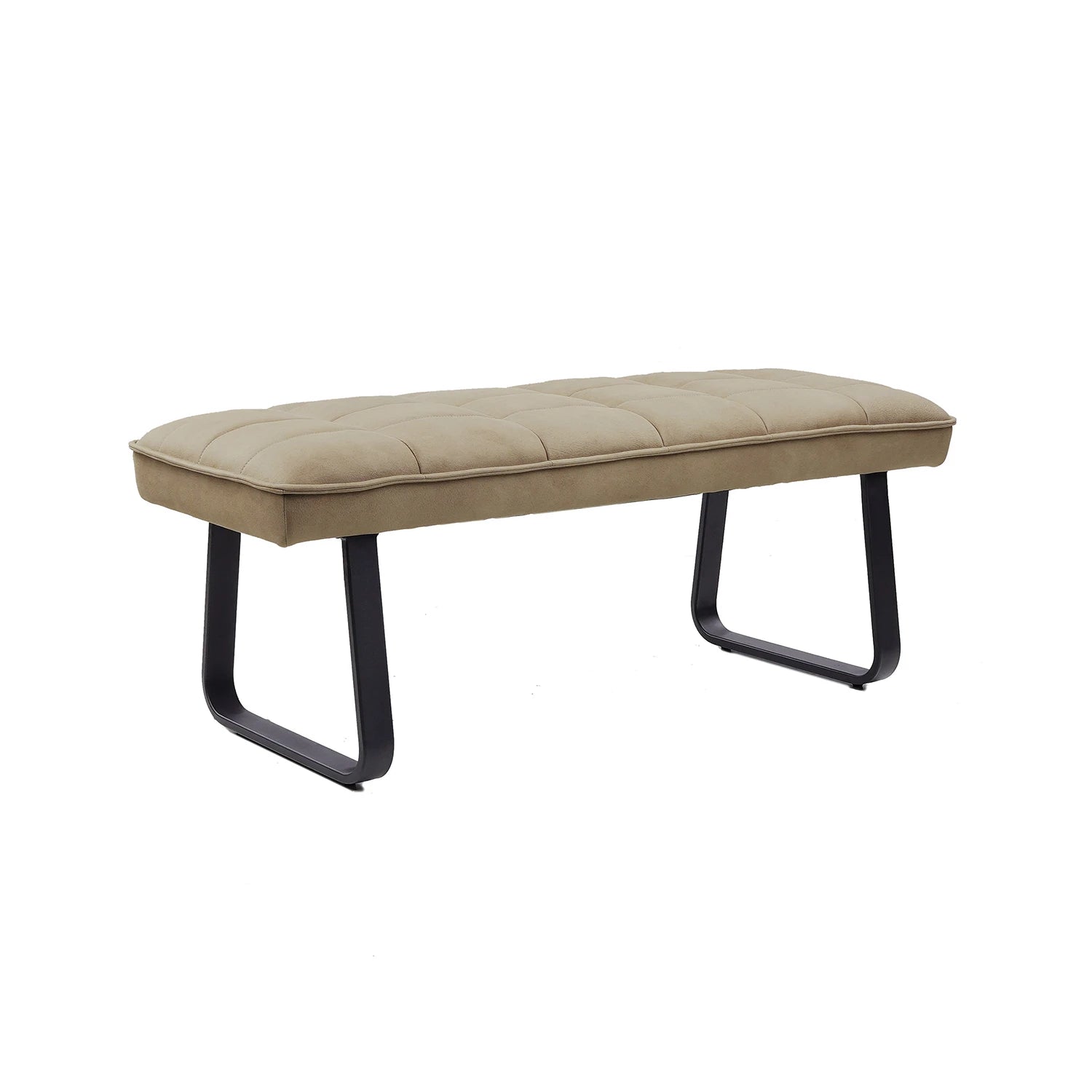 Warrior Back Less Bench with Black Metal Legs - Pendle Village Furniture