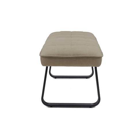 Warrior Back Less Bench with Black Metal Legs - Side view