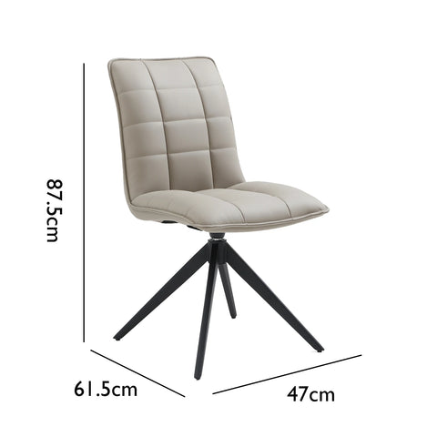 Warrior PU Leather Swivel Dining Chairs – Set of 4, 6 or 8