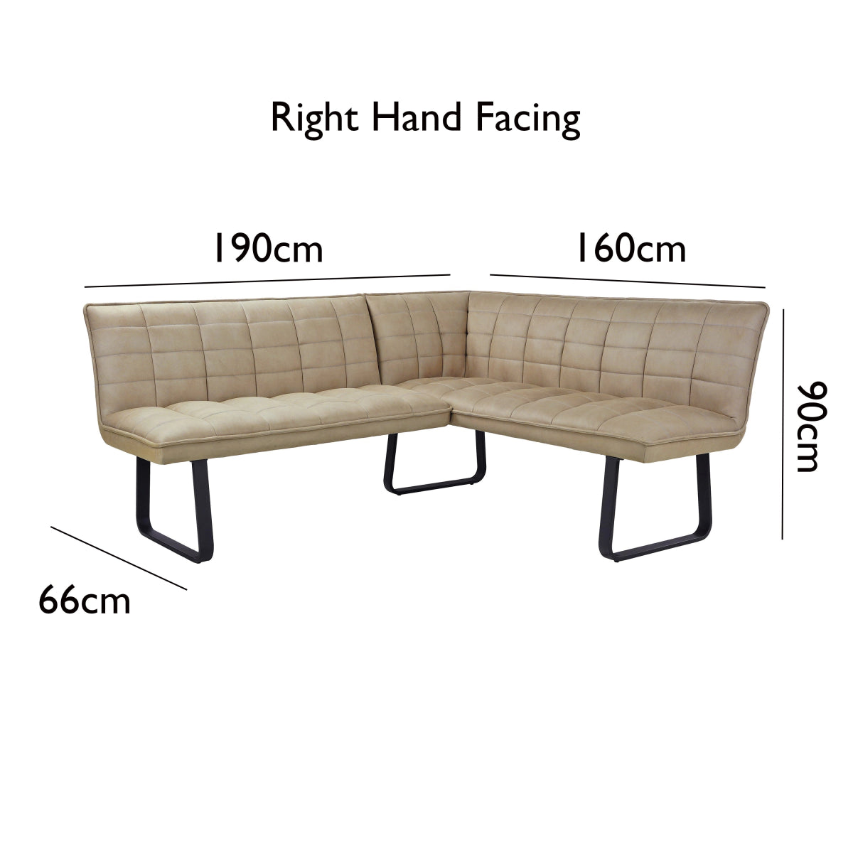 Warrior Taupe Fabric Corner Bench Set - Pendle Village Furniture