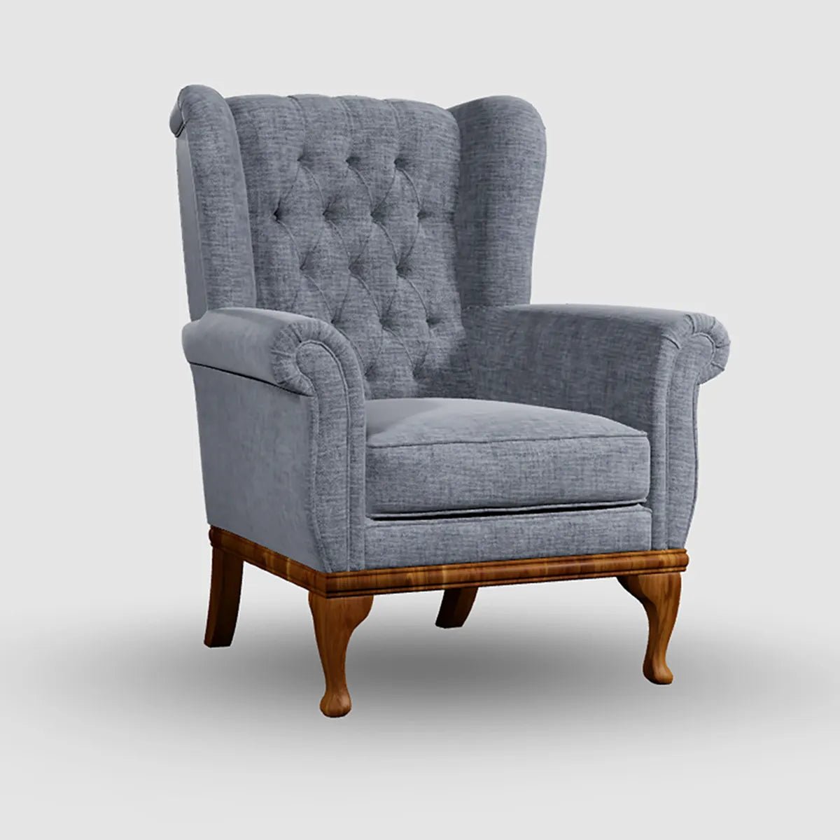 WoodBros Watton Chester Style Arm Chair with Wooden Legs - Pendle Village Furniture