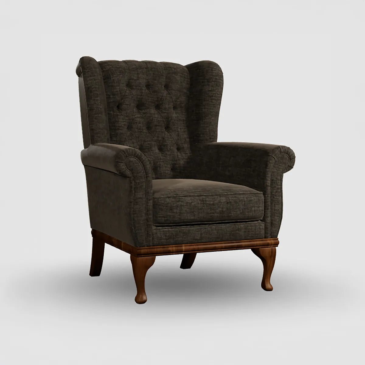 WoodBros Watton Chester Style Arm Chair with Wooden Legs - Pendle Village Furniture
