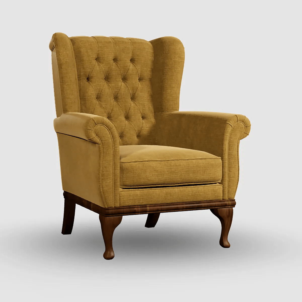 WoodBros Watton Chester Style Arm Chair with Wooden Legs - Pendle Village Furniture