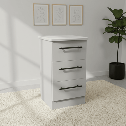 Beverly 3 Drawer Bedside Table
