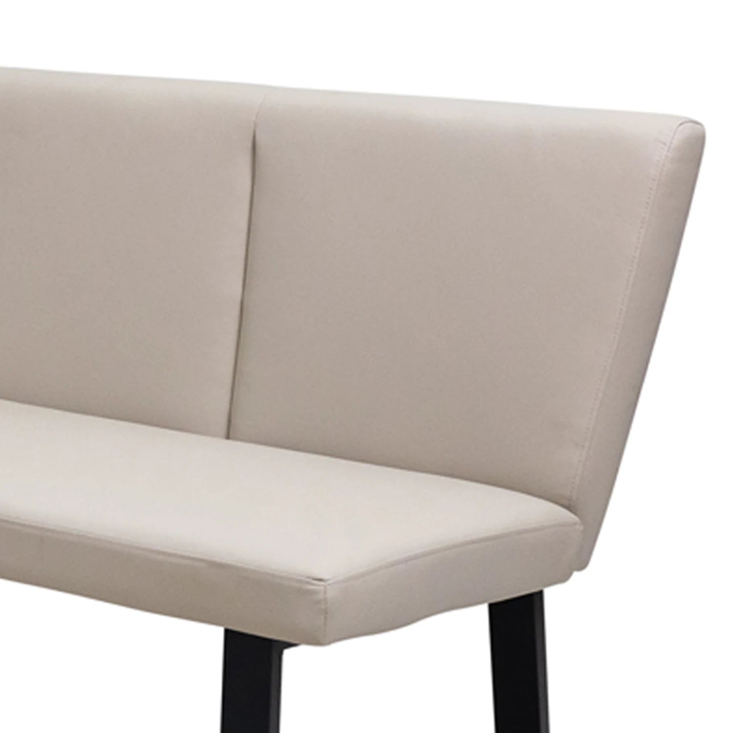 Westley Stone Faux Leather Corner Dining Bench with Manuelle Dining Chairs - Pendle Village Furniture