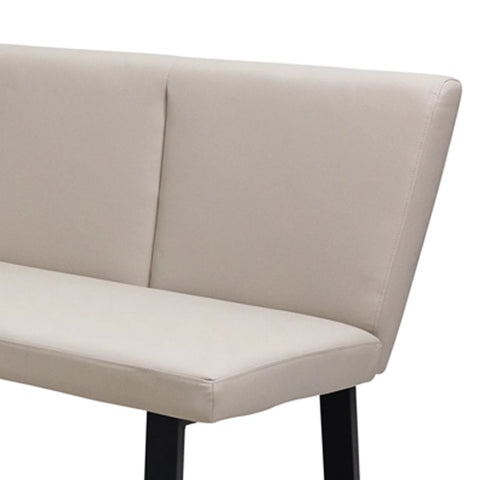 Westley Stone Faux Leather Corner Dining Bench with Manuelle Dining Chairs - Pendle Village Furniture