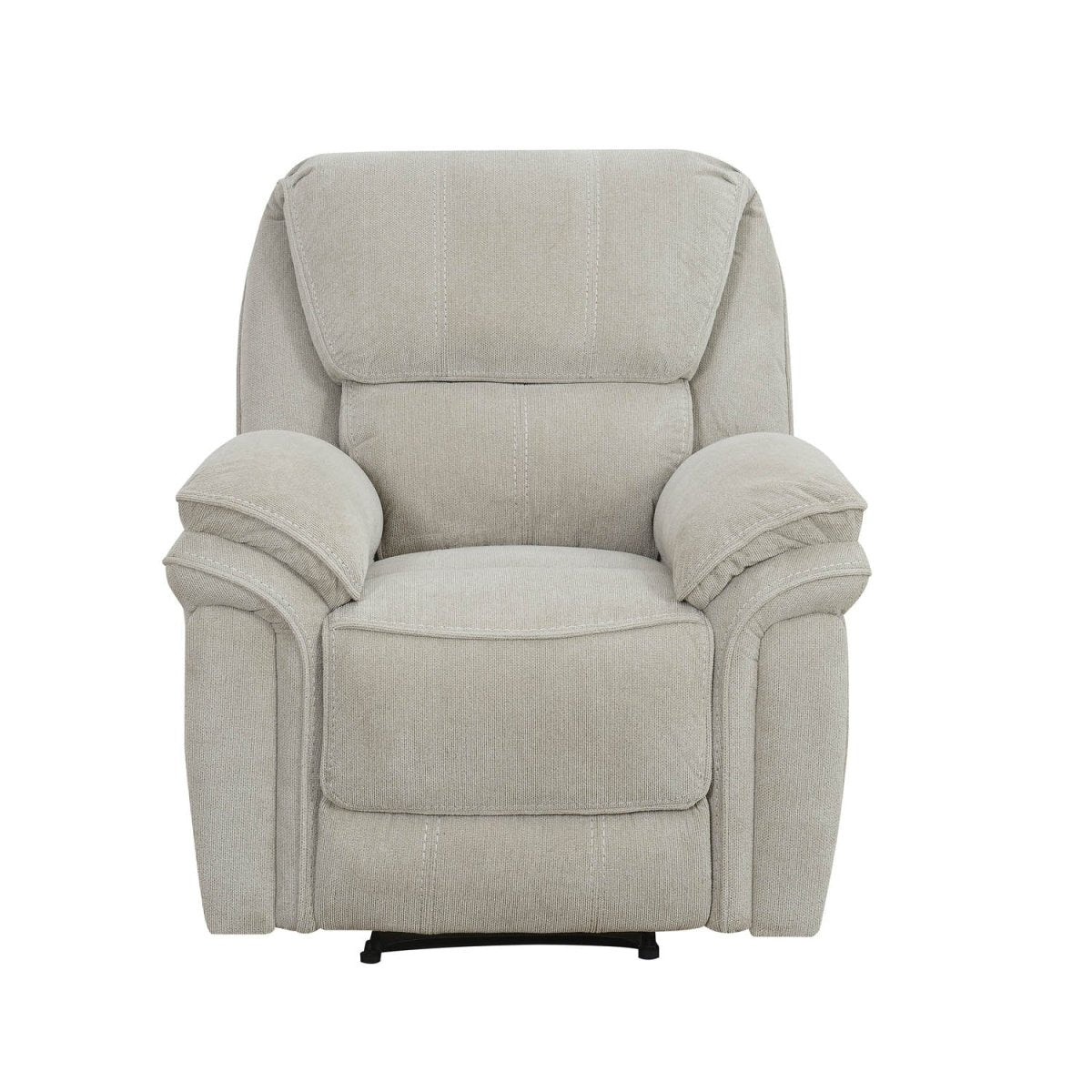 Premium Beige Fabric Manual recliner chair on a white background