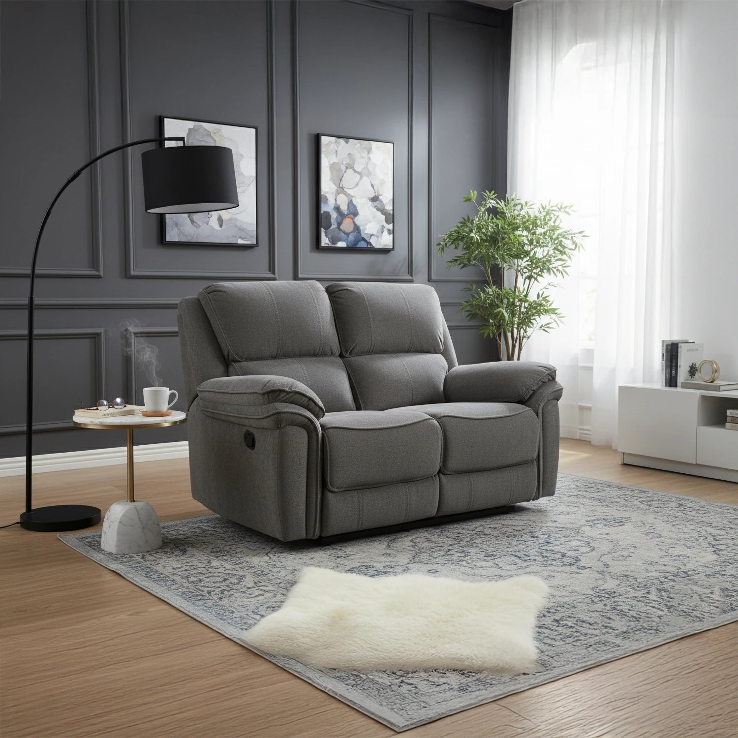 Westminster Stone 2 Seater Manual Recliner Sofa - Pendle Village Furniture