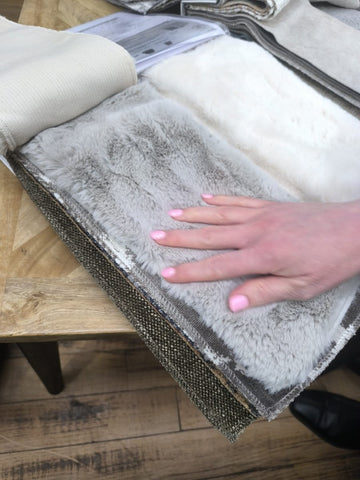 Laura Fluffy Bear Fabric Accent Chair / Swivel Chair