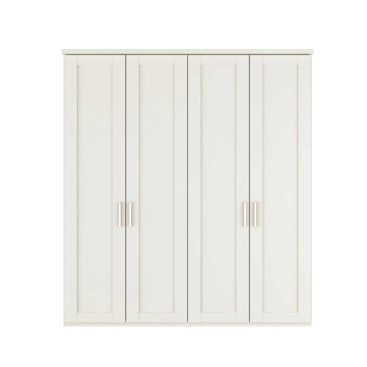 Wiemann Kempton 4 Door Hinged Wardrobe in White Colour
