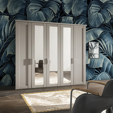 Kempton 5 Door Hinged Wardrobe - W250cm - Pendle Village Furniture