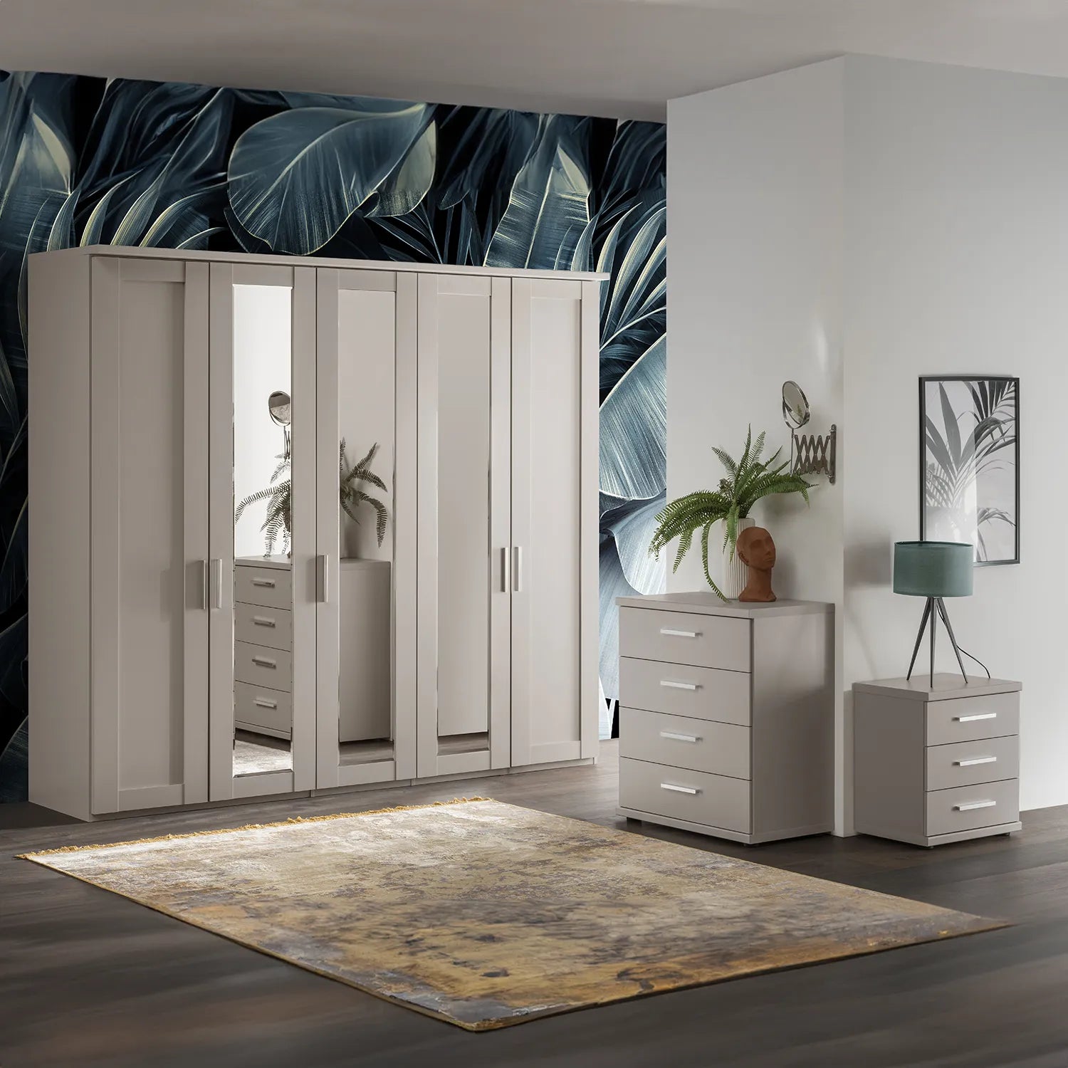 Kempton 5 Door Hinged Wardrobe - W250cm - Pendle Village Furniture