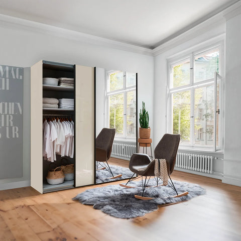 Cream Colour Sliding Door Wardrobe