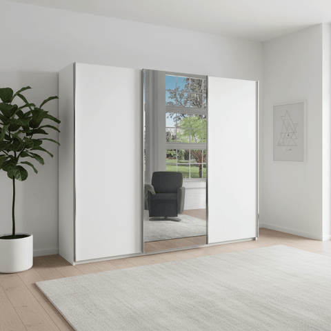 Monaco 3000 Decor White Large Sliding Door Wardrobe