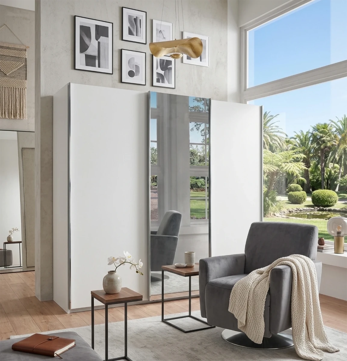 Monaco 3000 Decor White Large Sliding Door Wardrobe