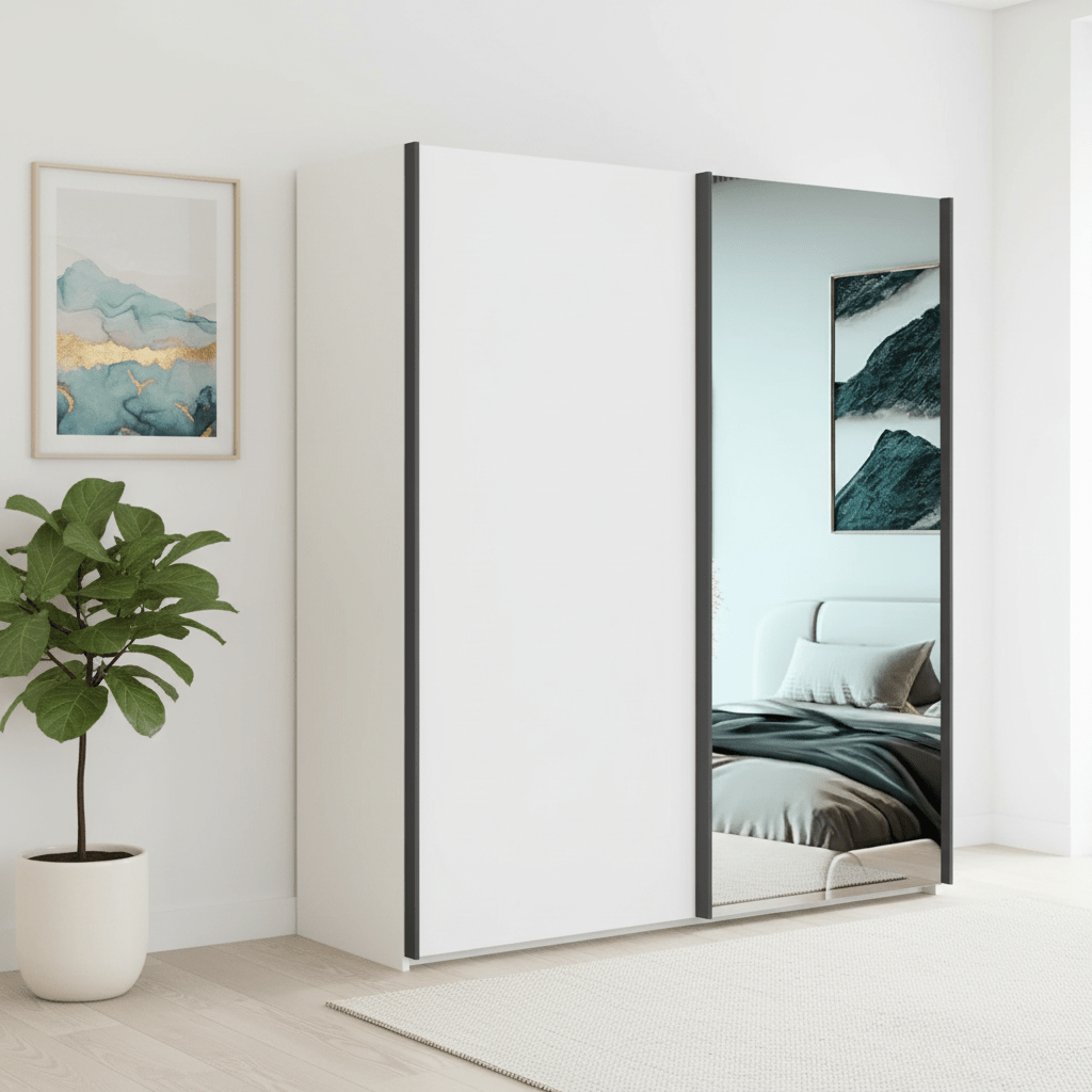 Wiemann Oxford 2 Door Sliding 150 cm Wardrobe with Mirror