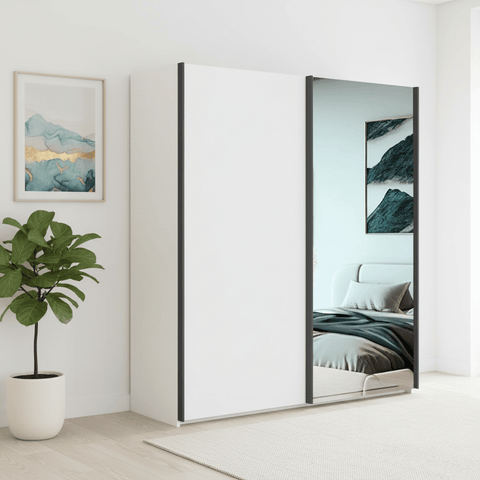 Wiemann Oxford 2 Door Sliding 150 cm Wardrobe with Mirror