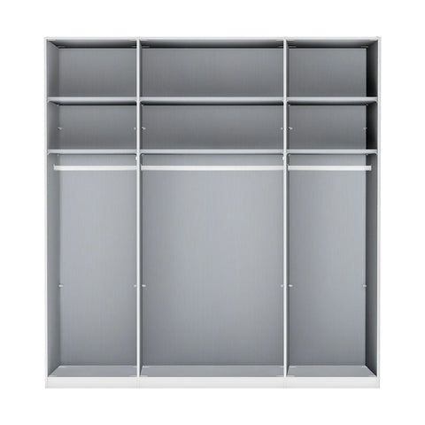Wiemann Stylo 4 Door 200cm Wardrobe – Graphite & Glass Front