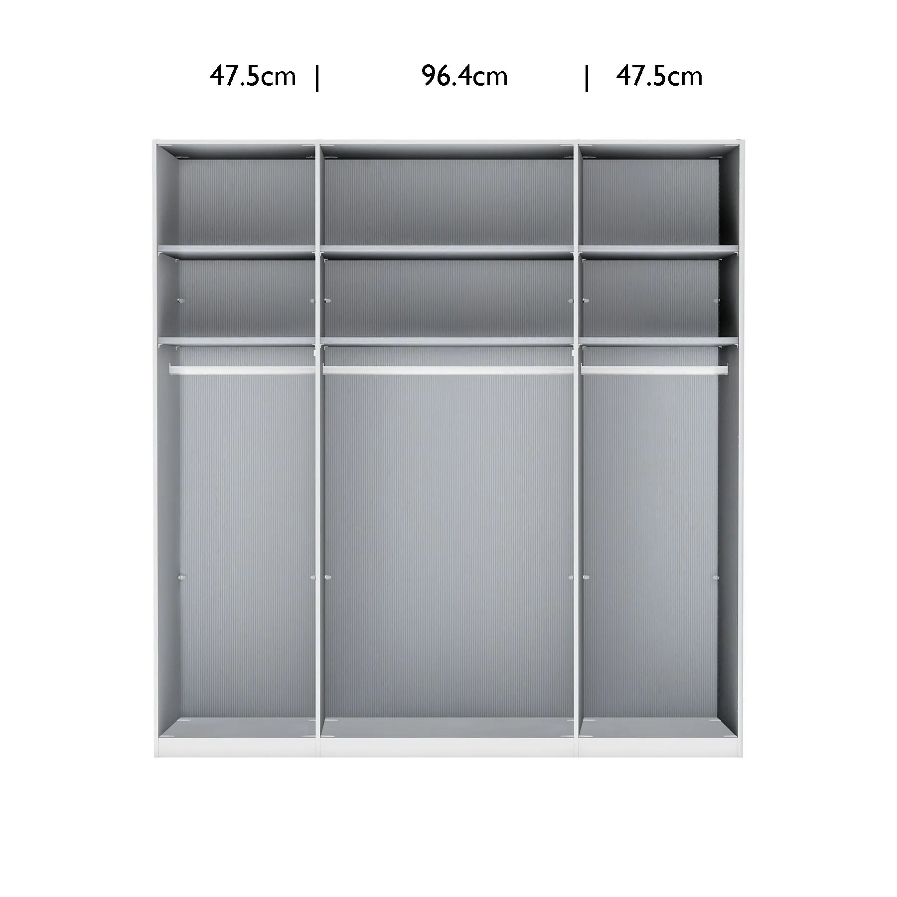 Wiemann Stylo 4 Door 200cm Wardrobe – Graphite & Glass Front