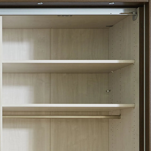 Wiemann Bristol Rustic Oak and Pebble Grey Sliding Door Wardrobe With Mirror