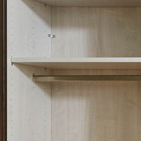 Wiemann Bristol Rustic Oak and Pebble Grey Sliding Door Wardrobe With Mirror